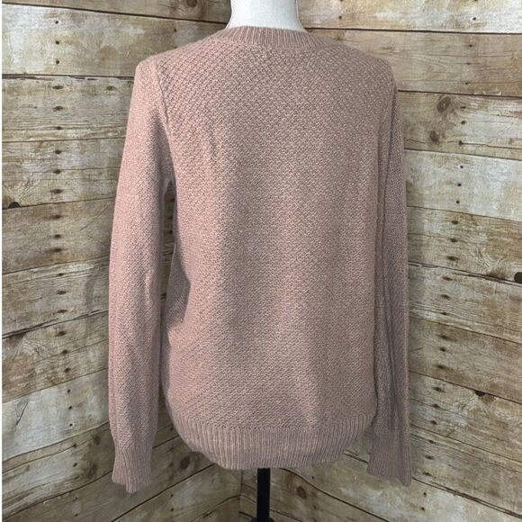 MERONA TAN CASUAL CLASSIC EVERYDAY COTTAGE CORE ROUND NECK KNIT SWEATER SIZE XL - Picture 3 of 5
